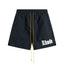 RHUDE Small Script Logo Drawstring Athletic Shorts - Black