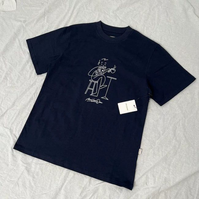 Aimé Leon Dore Line Art Graphic Tee - Blue Hover Image