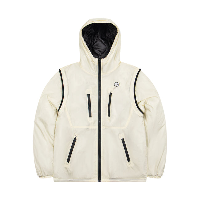 Aimé Leon Dore Convertible Hooded Puffer Jacket - Off-White Hover Image