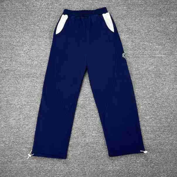 Mertra Contrast Pocket Straight-Leg Sweatpants - Navy Blue/White Hover Image