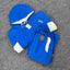 Mertra Contrast Colorblock Fleece Tracksuit Set - Royal Blue/White
