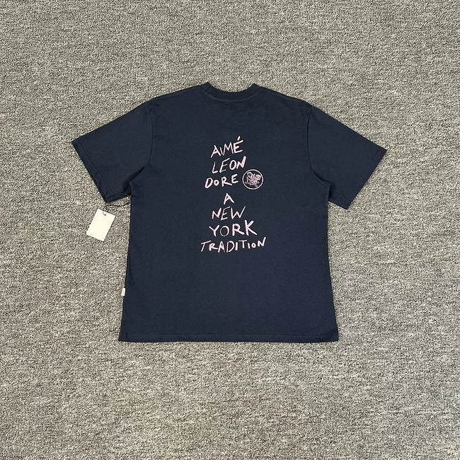 Aimé Leon Dore Handwritten Script Graphic Tee - Blue Hover Image