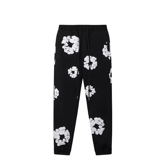 Denim Tears Cotton Wreath Sweatpants - Black Hover Image