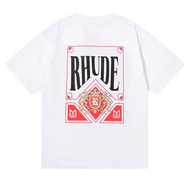 RHUDE Signature Crest Graphic Back-Print T-Shirt - White Hover Image