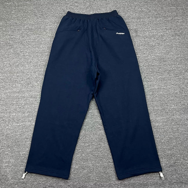 Mertra Straight-Leg Sweatpants - Navy Blue Hover Image