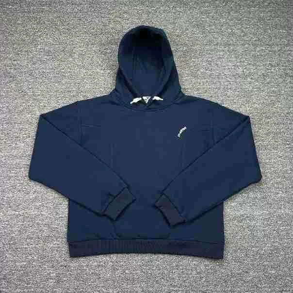 Mertra Minimalist Pullover Hoodie - Navy Blue Hover Image