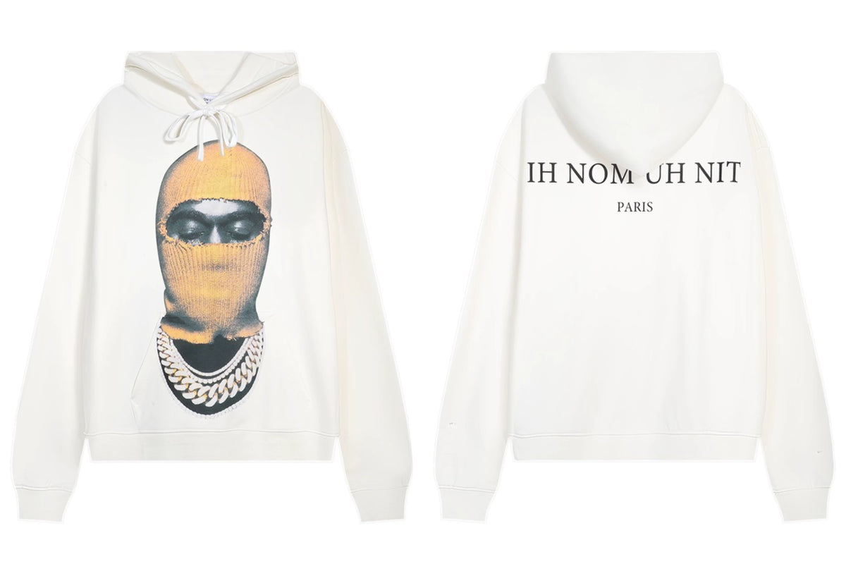 IH NOM UH NIT Yellow Mask Cuban Link Hoodie - Off-White