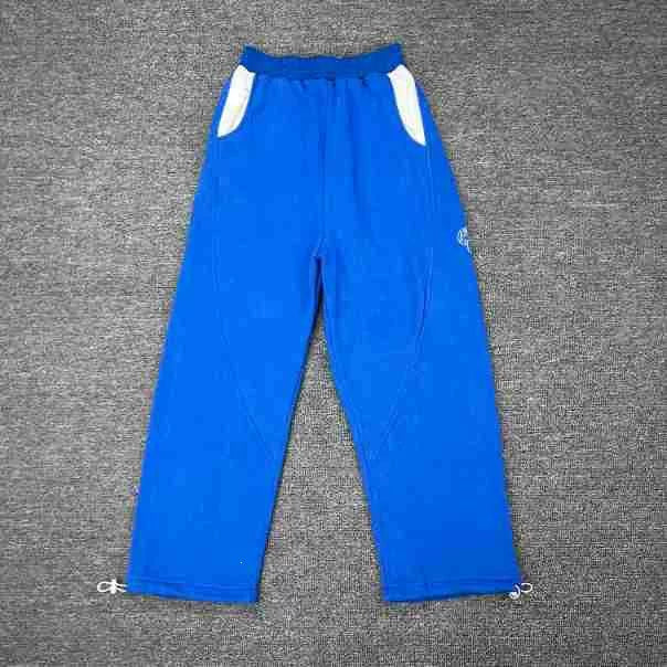 Mertra Contrast Pocket Straight-Leg Sweatpants - Royal Blue/White Hover Image