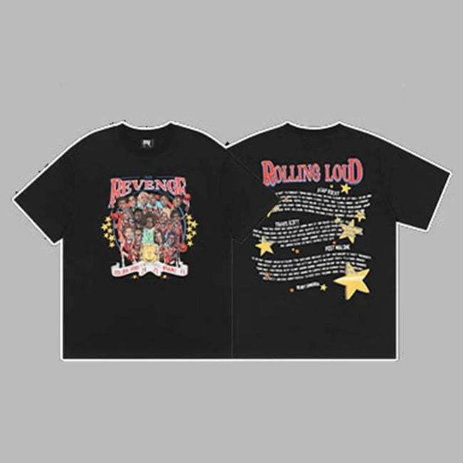 Revenge x Rolling Loud Festival Graphic Short Sleeve T-Shirt Black Hover Image