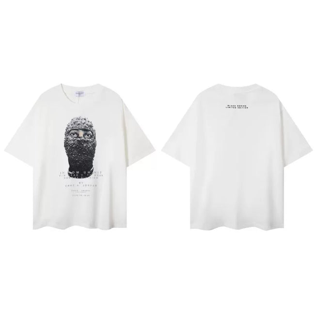 IH NOM UH NIT Rhinestone Mask Graphic Tee - Off-White Hover Image