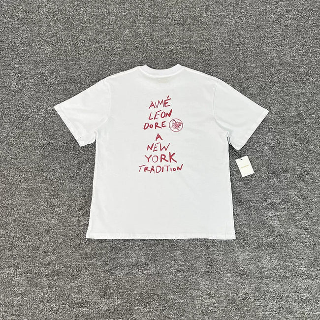 Aimé Leon Dore Handwritten Script Graphic Tee - White Hover Image