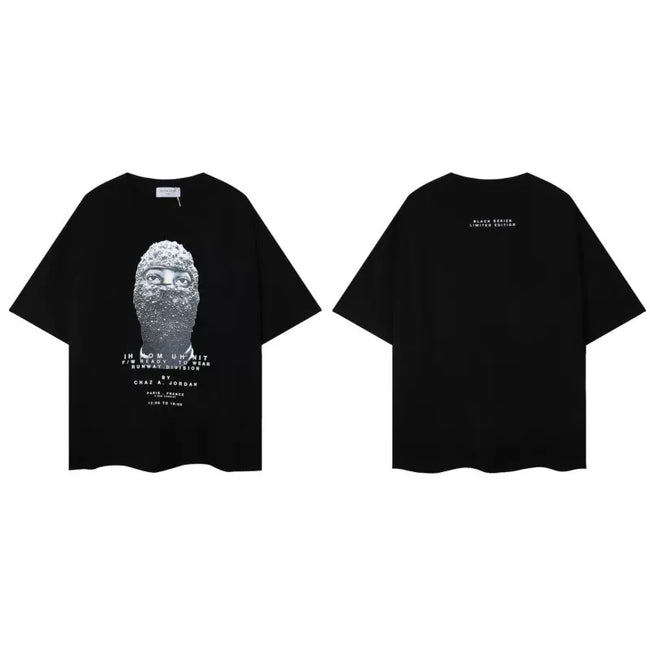 IH NOM UH NIT Rhinestone Mask Graphic Tee - Black Hover Image