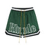 RHUDE Contrast Stripe Athletic Shorts - Forest Green / White