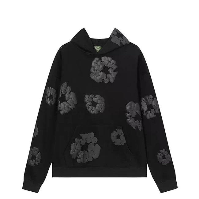 Denim Tears Cotton Wreath Hoodie - Black/Dark Grey Hover Image