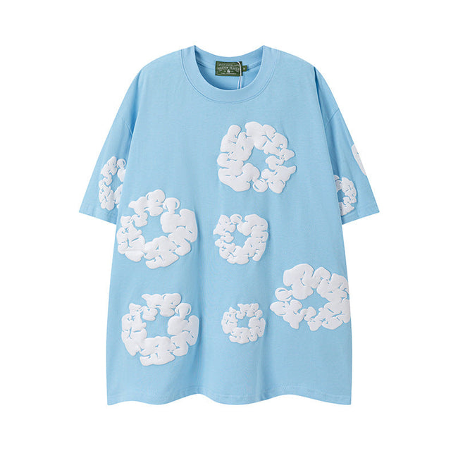 Denim Tears Cotton Wreath T-Shirt - Sky Blue Hover Image