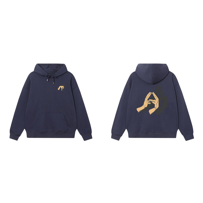 Palace Navy Blue Hand Sign Tri-Ferg Hoodie Hover Image