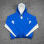 Mertra Contrast Colorblock Fleece Hoodie - Royal Blue/White