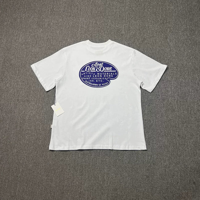 Aimé Leon Dore Oval Badge Graphic Tee - White Hover Image
