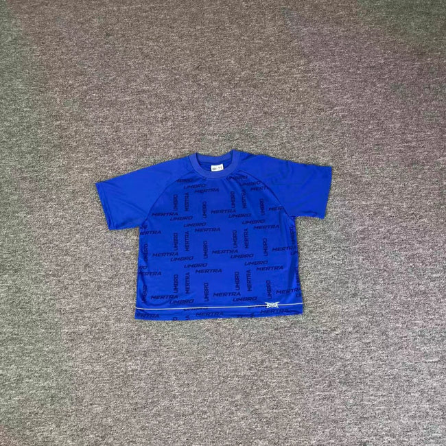 Mertra Patterned Raglan Tee - Royal Blue Hover Image